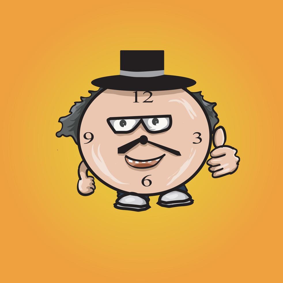 Watch mascot cartoon vector
