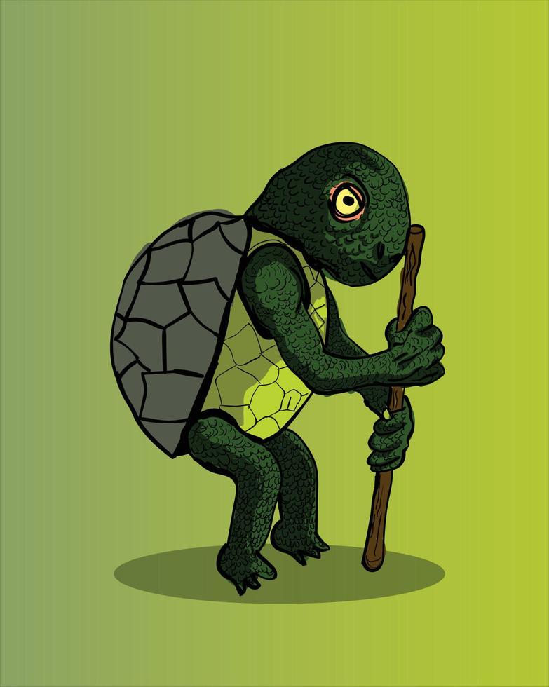 ilustración de dibujos animados de tortuga vector