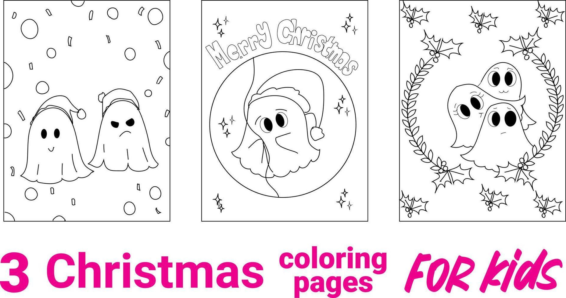 diseño de arte de línea para niños página para colorear. ilustración vectorial aislado sobre fondo blanco. Adorno navideño aislado página para colorear vector