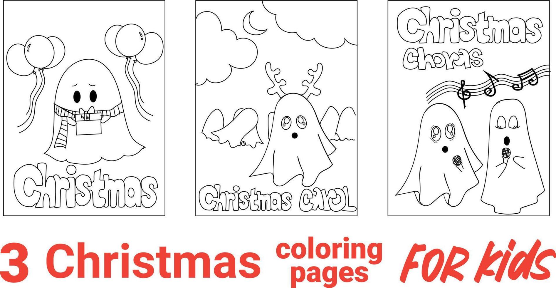 diseño de arte de línea para niños página para colorear. ilustración vectorial aislado sobre fondo blanco. Adorno navideño aislado página para colorear vector