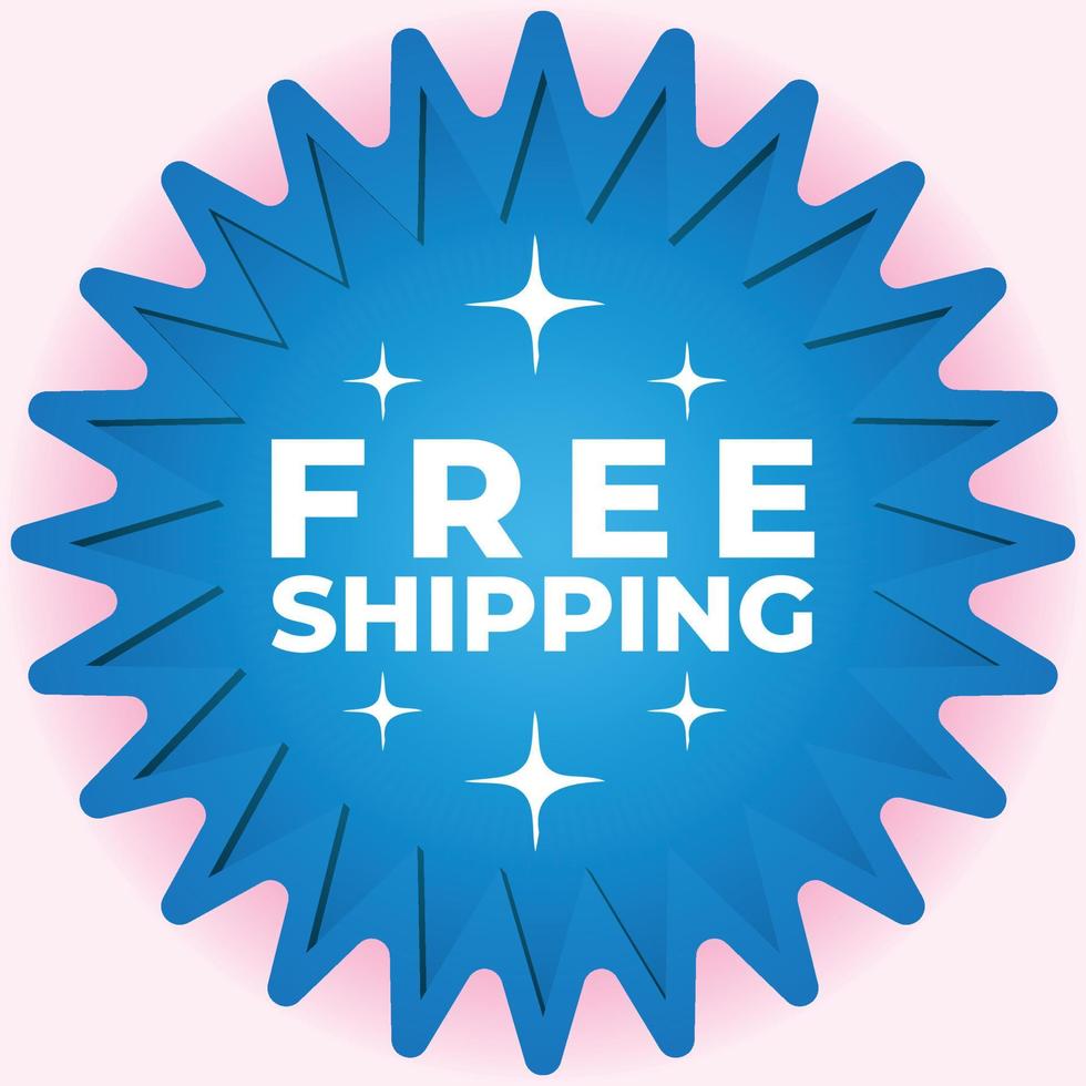 Free shipping or delivery order, shipment for online shopping eCommerce button vector