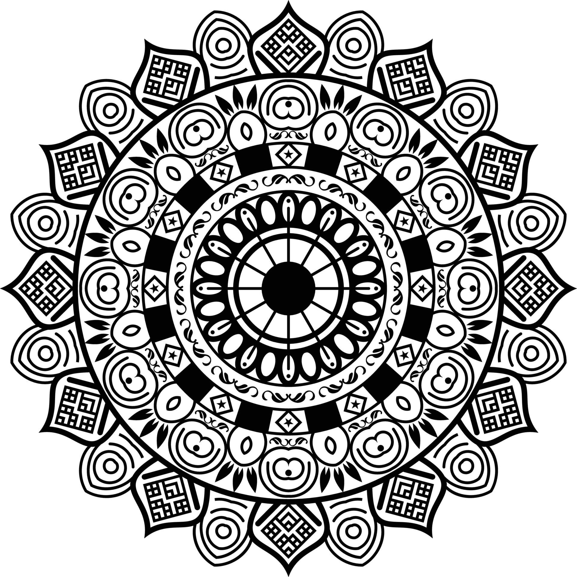 round-mandala-with-floral-pattern-black-and-white-coloring-page
