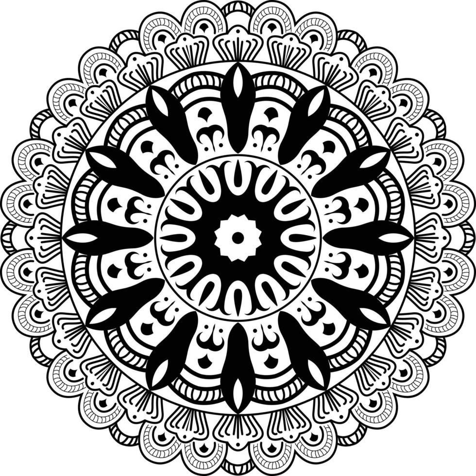 Circle pattern petal flower of the mandala with Vector floral mandala relaxation patterns unique design with background, Hand drawn pattern, concept meditation and relaxing mandala