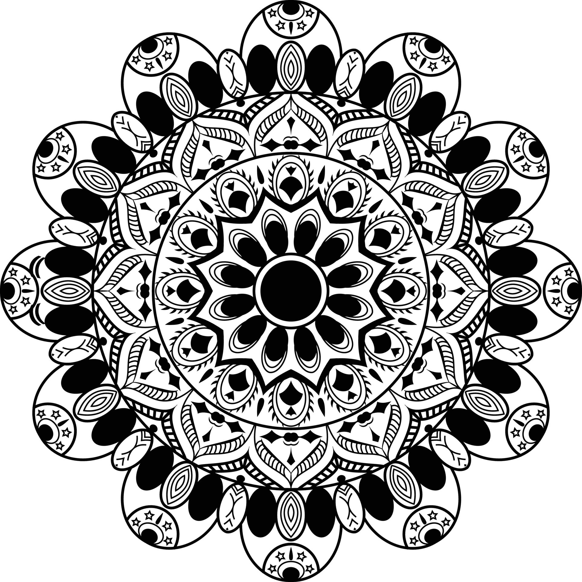 Ornamental mandala pattern with arabesque Arabic Islamic east style and ...