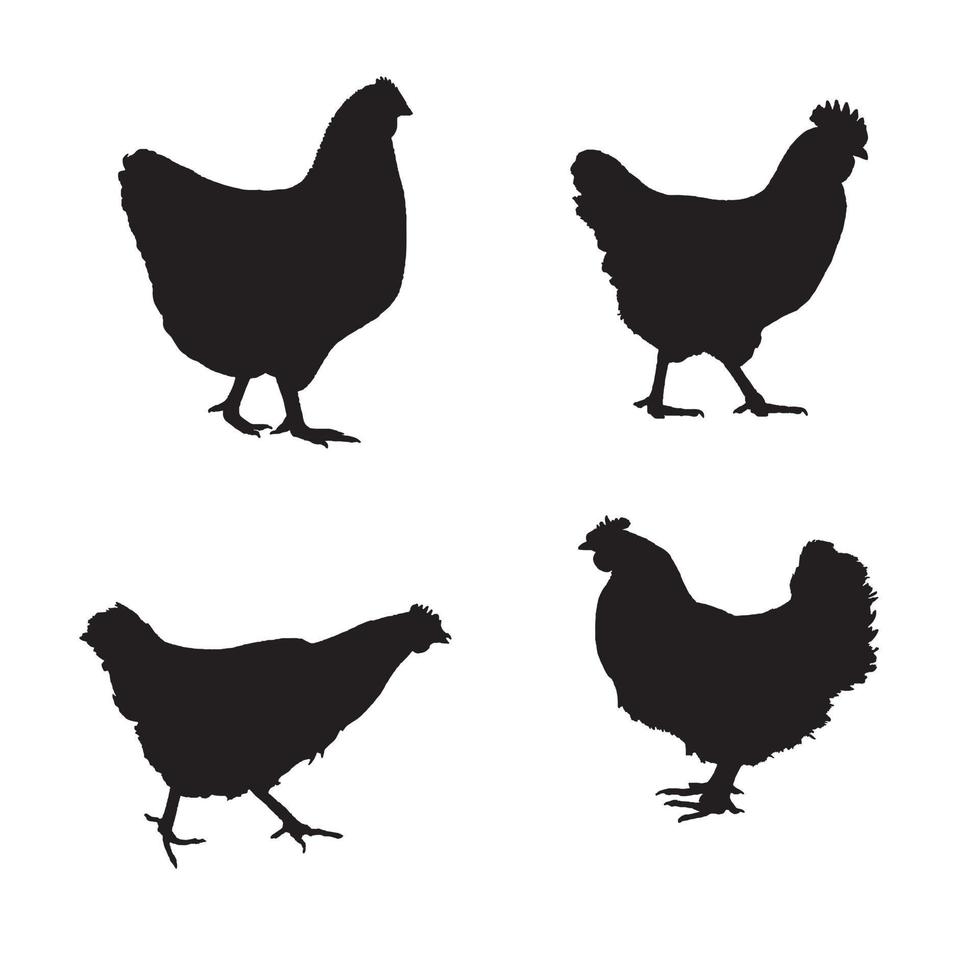 Hen Vector Silhouette File