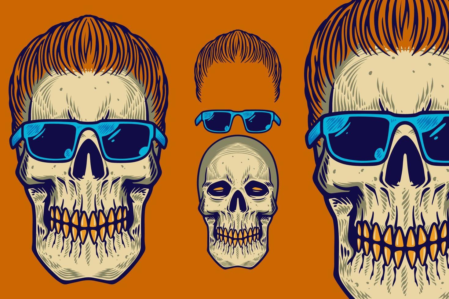 SKULL SET 3-07 vector