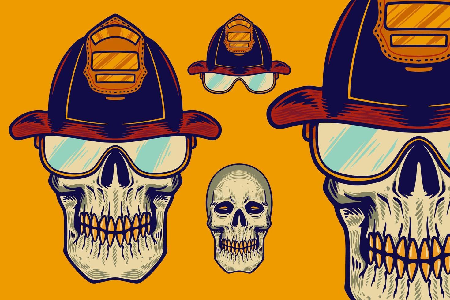 SKULL SET 3-18 vector