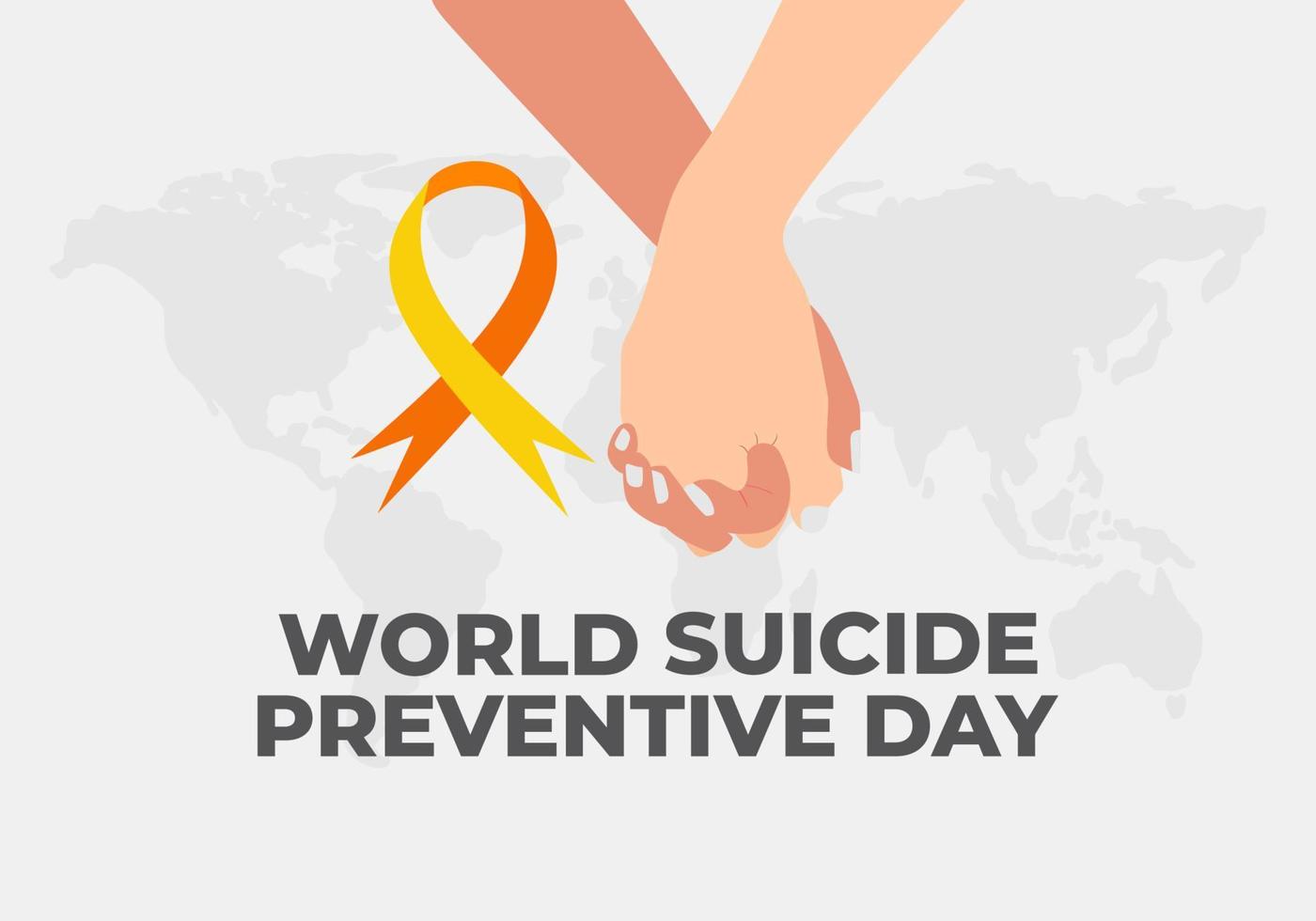 World suicide preventive day background banner poster on september 10 th. vector