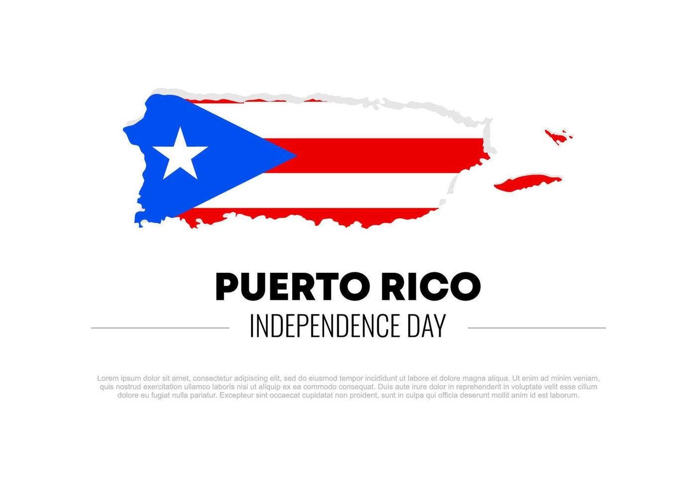 Puerto Rico independence day background on July 4. vector