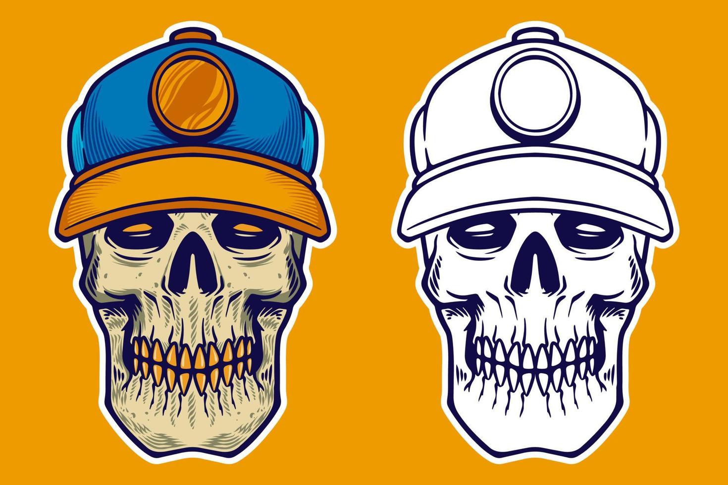 SKULL SET 4-15 vector