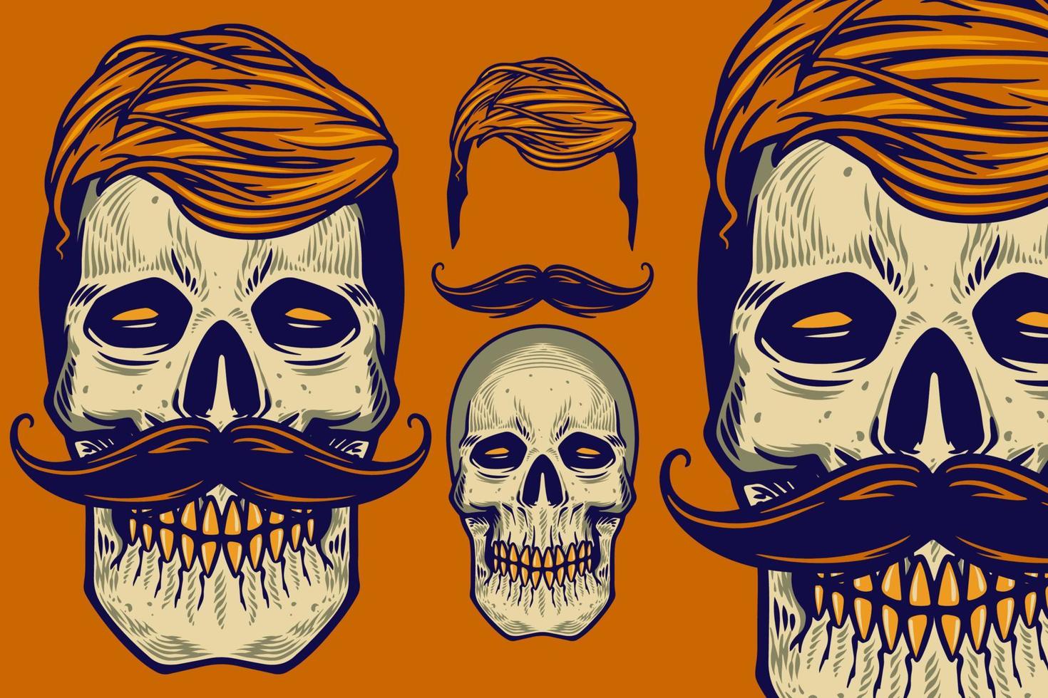 SKULL SET 3-14 vector