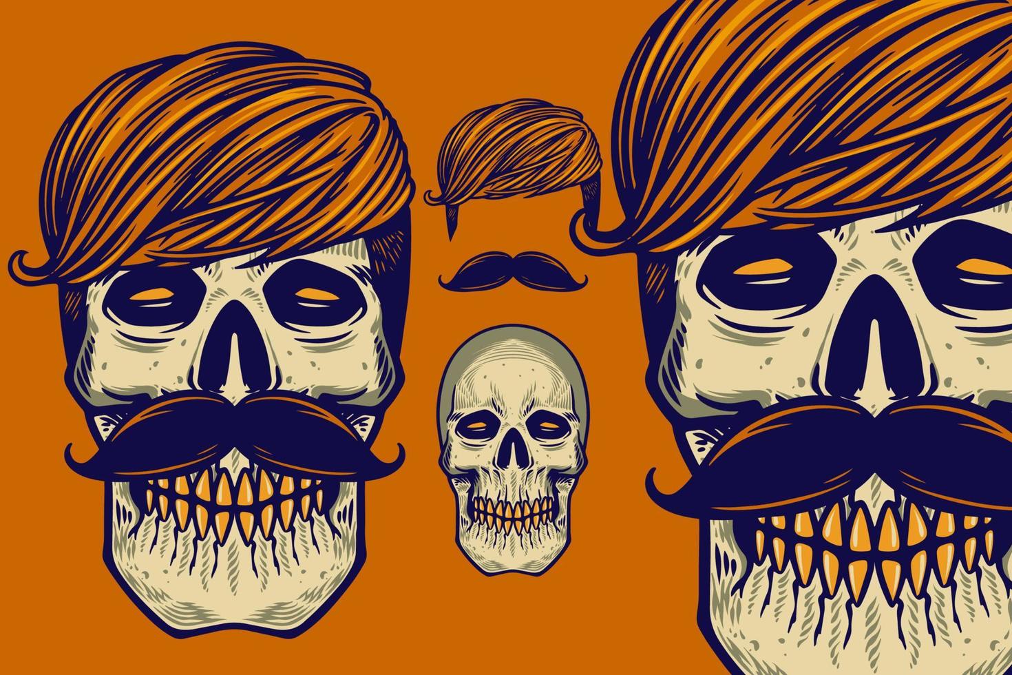 SKULL SET 3-12 vector