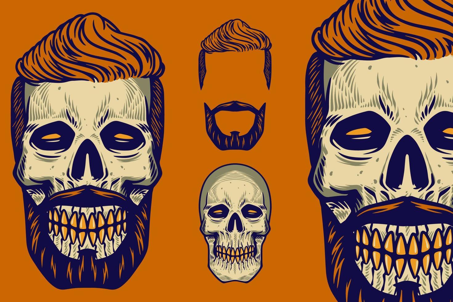 SKULL SET 3-16 vector