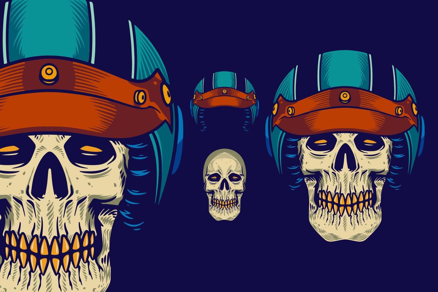 SKULL SET 3-03 vector