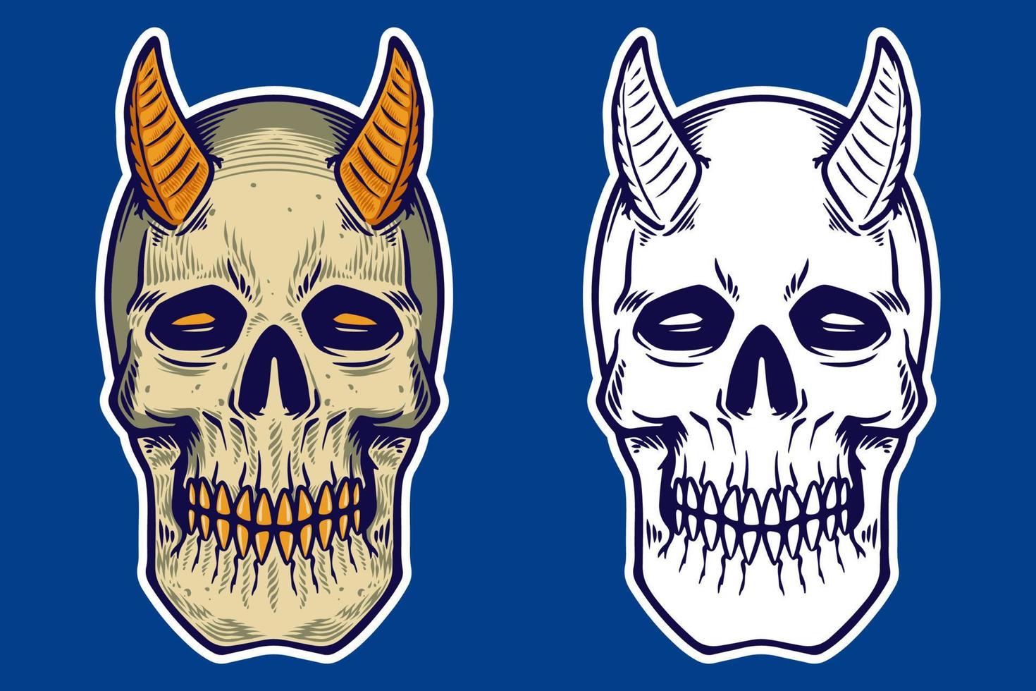 SKULL SET 4-17 vector