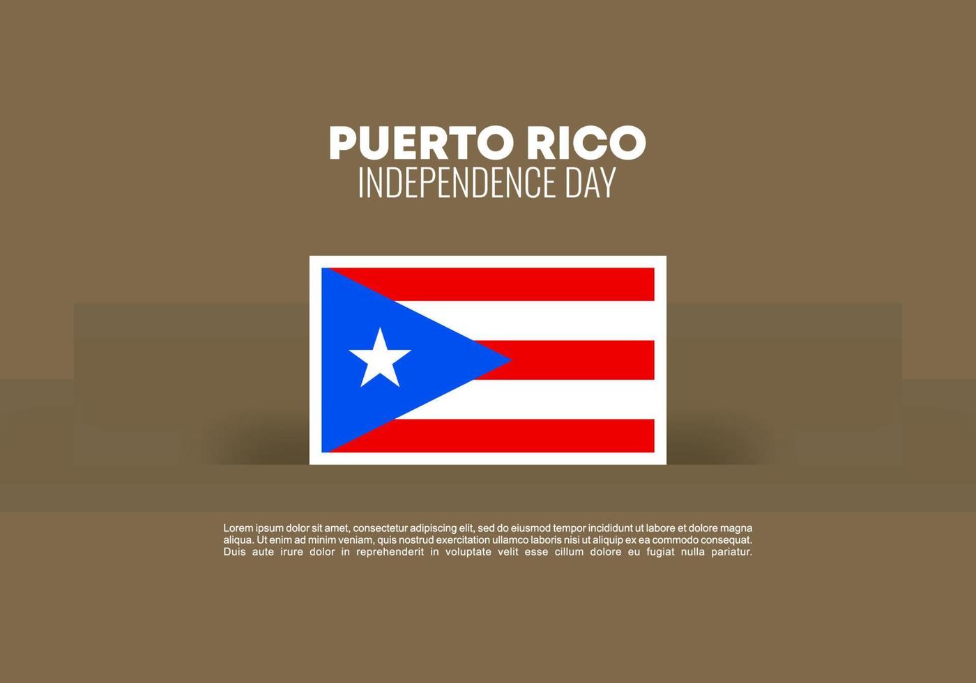 Puerto Rico independence day background on July 4. vector