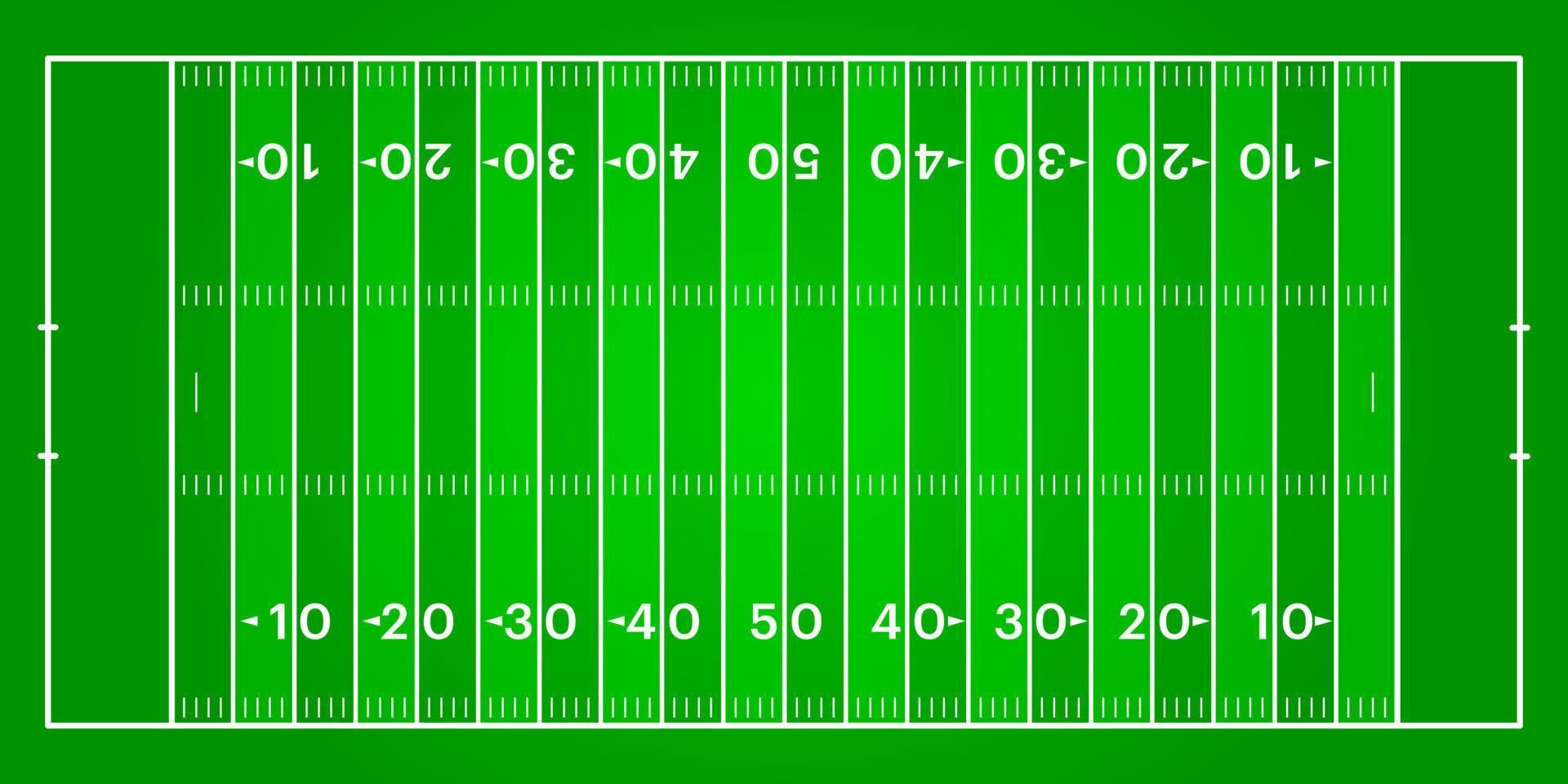 campo de fútbol americano - campo de fútbol americano simple en vector libre de fondo verde