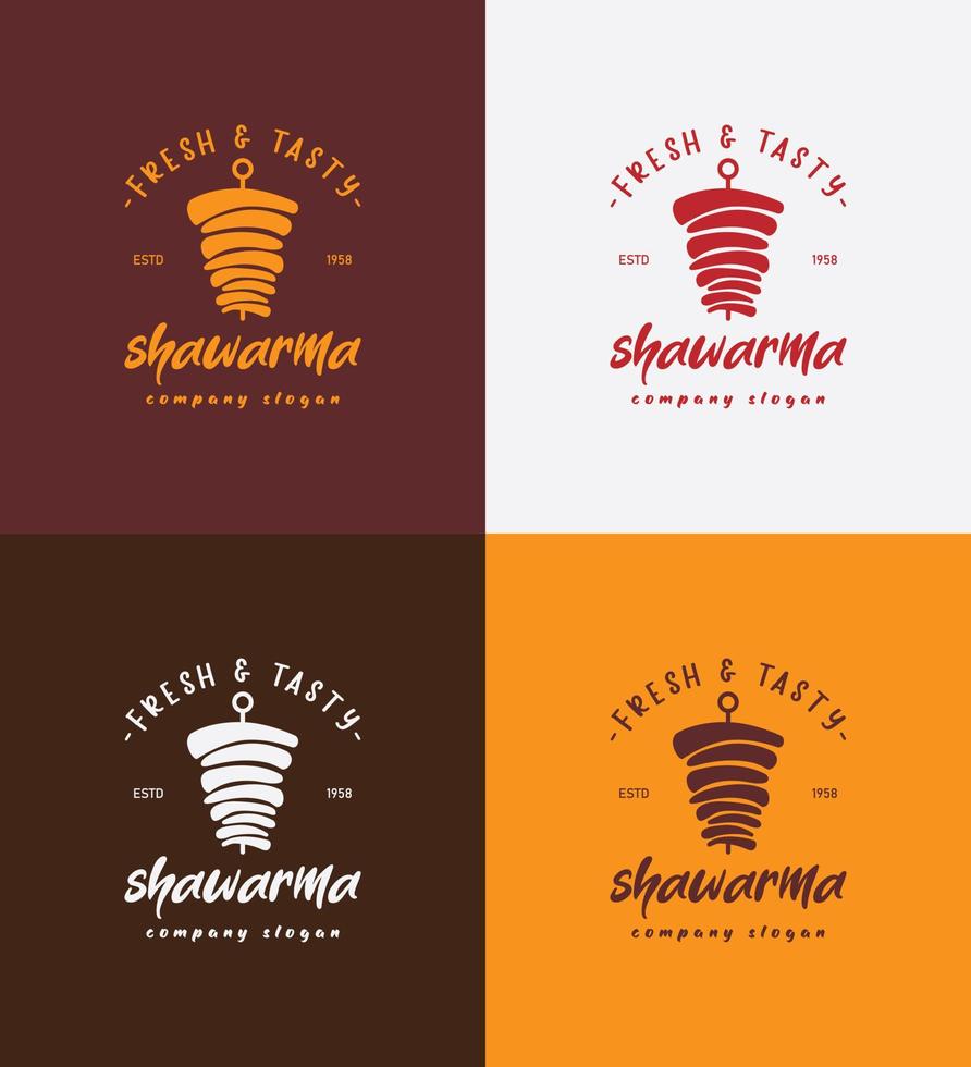 Shawarma logo for restaurants and markets. vector
