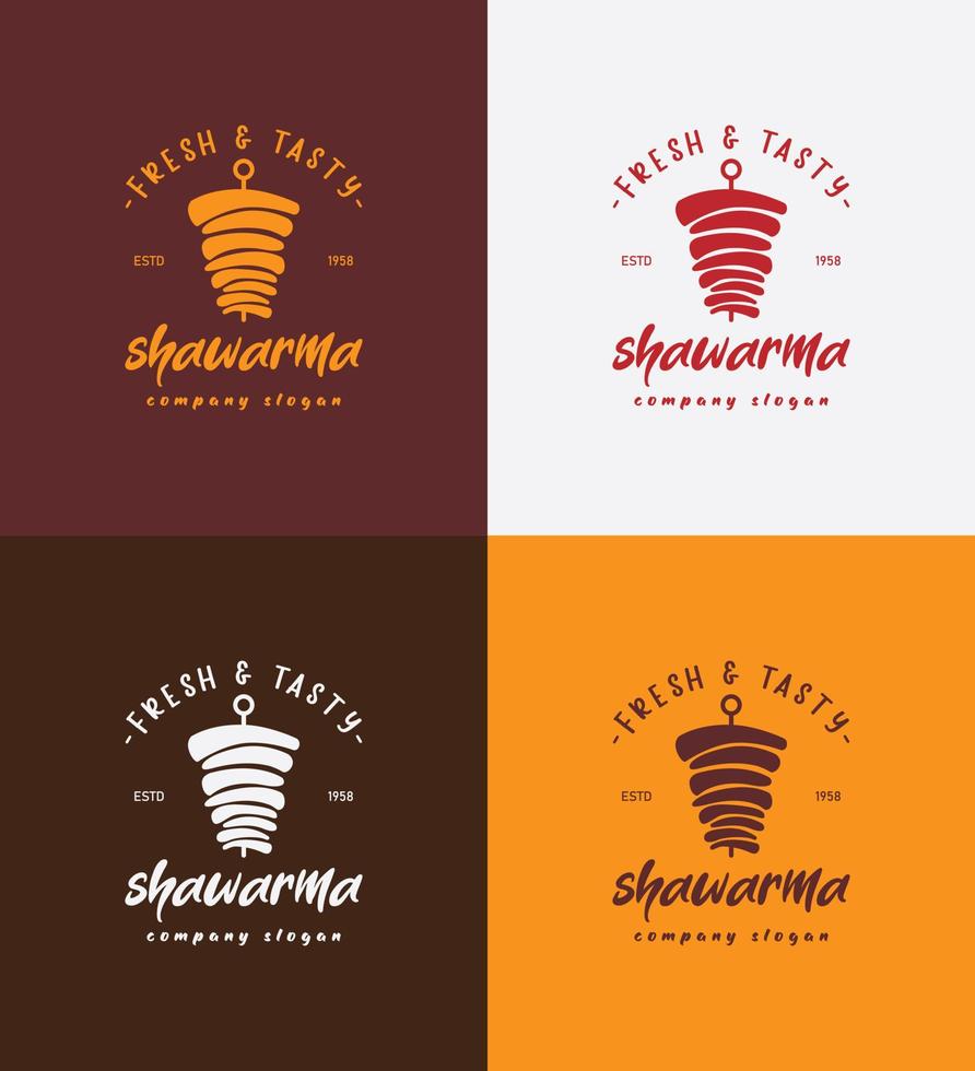 logotipo de shawarma para restaurantes y mercados. vector