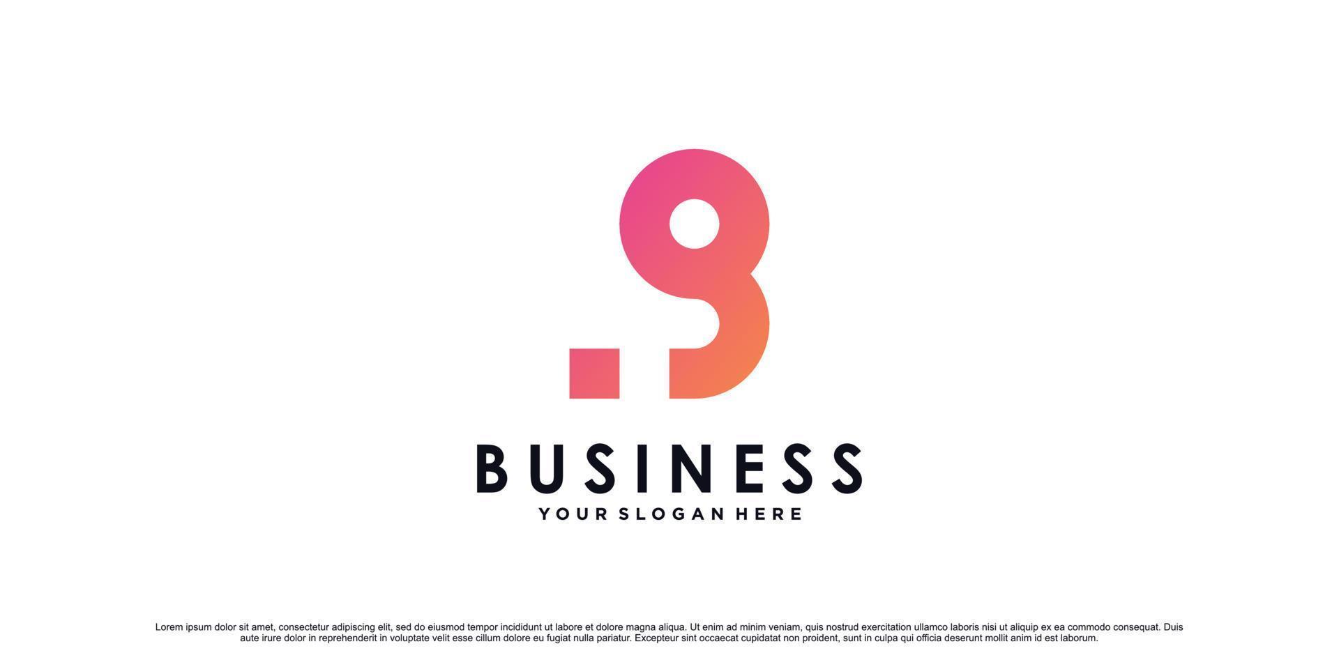 B letter logo design template for business or personal with unique modern concept Premium Vector