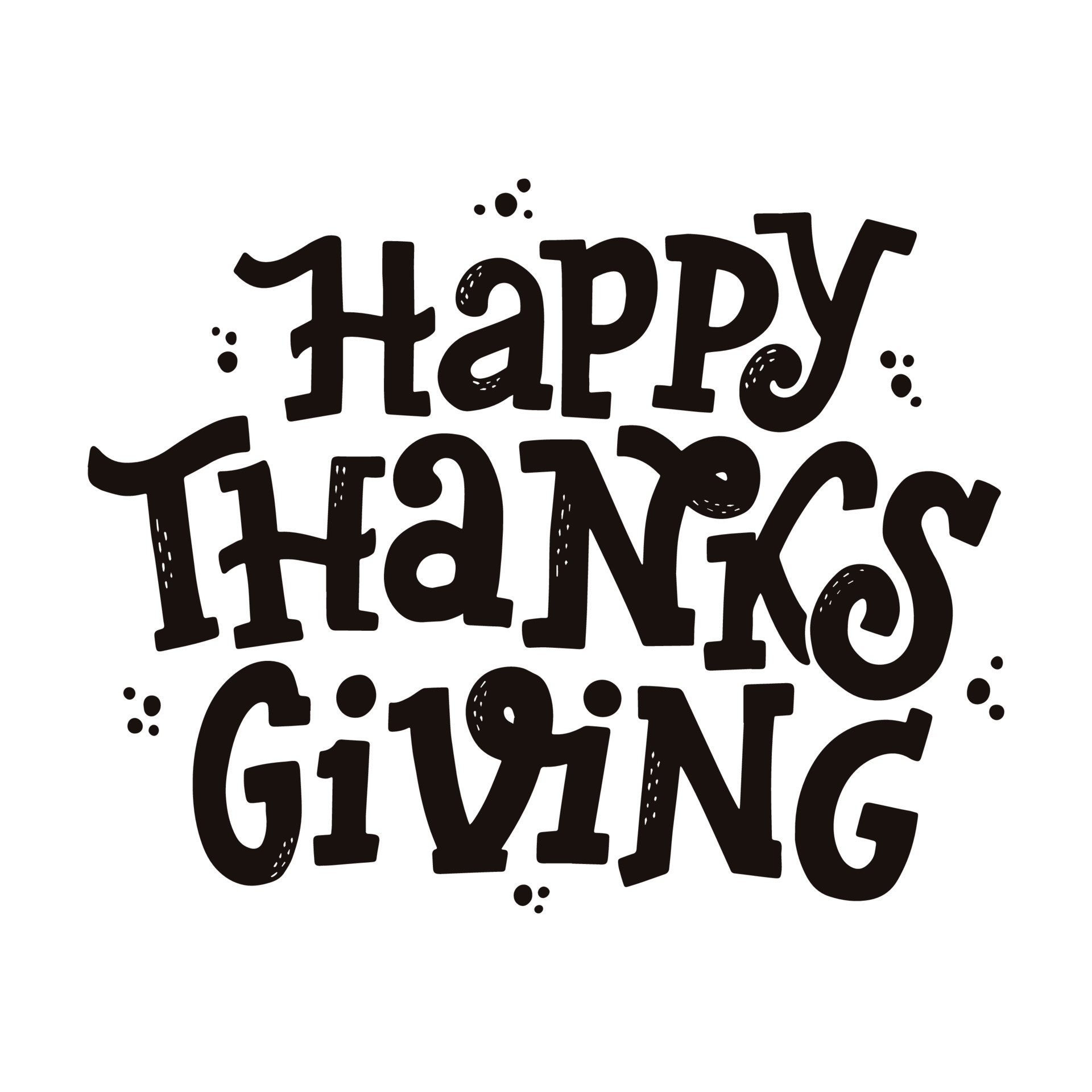 Hand Lettering Quote Happy Thanksgiving Written On White Background hand-lettering-quote-happy-thanksgiving-written-on-white-background
