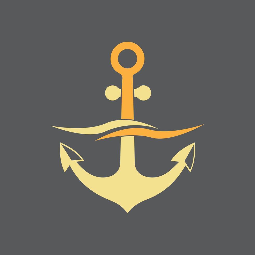 Anchor icon Logo Template vector illustration