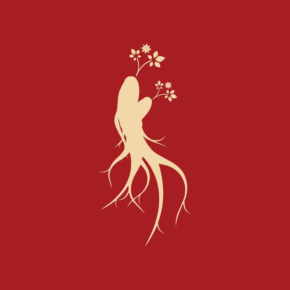 Ginseng vector icon illustration design template