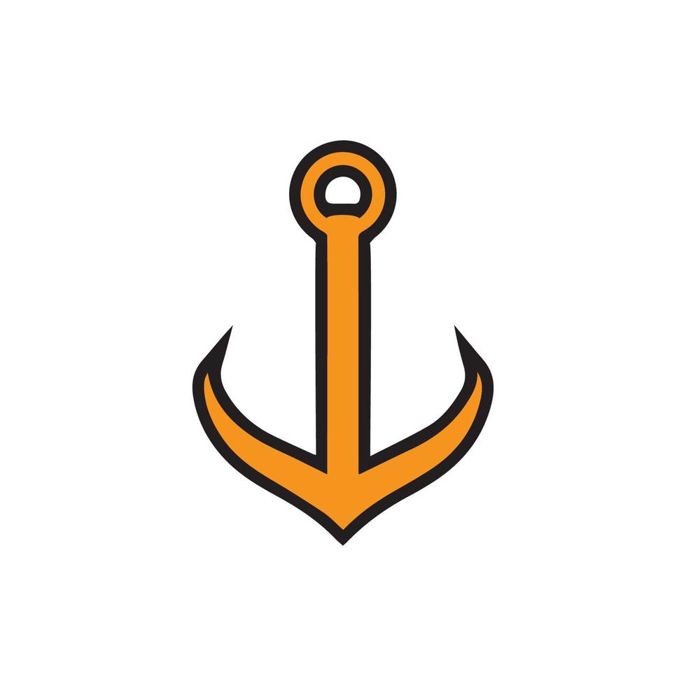 Anchor icon Logo Template vector illustration