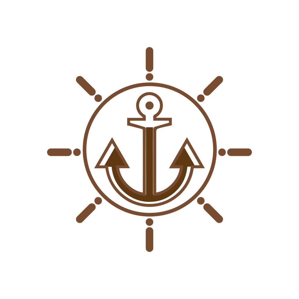 Anchor icon Logo Template vector illustration