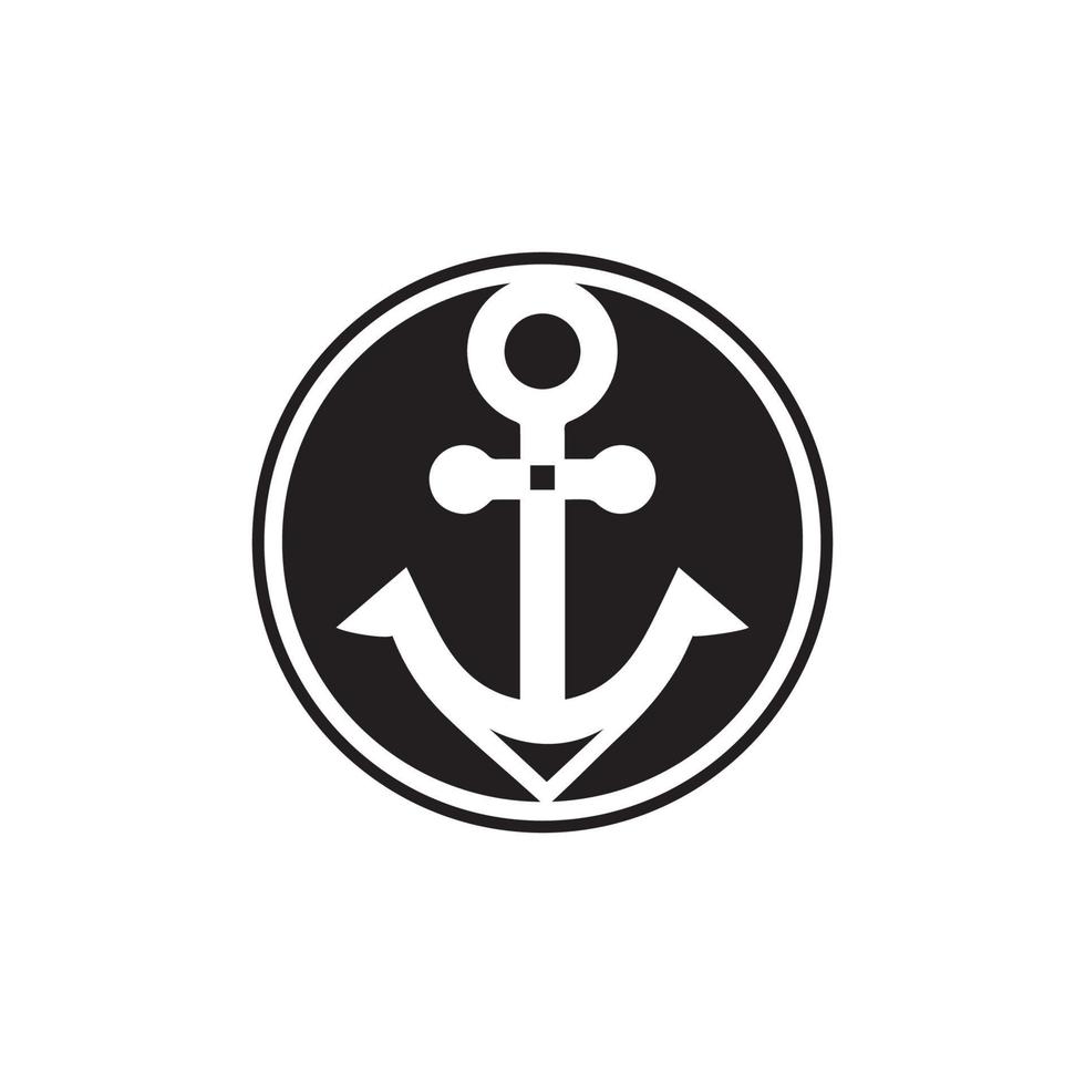 Anchor icon Logo Template vector illustration