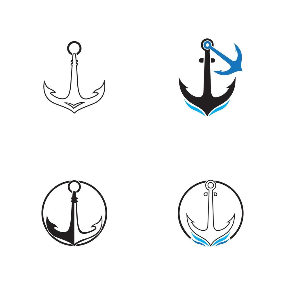 Anchor icon Logo Template vector illustration