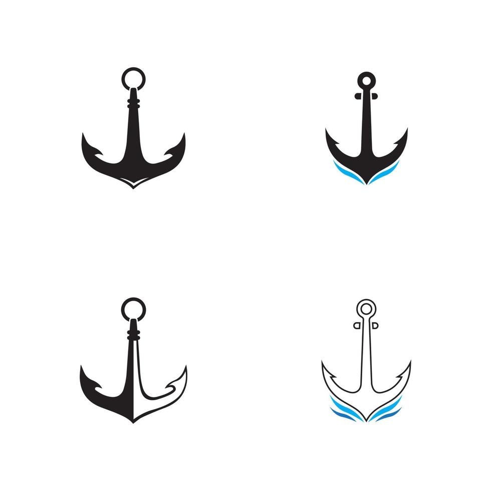 Anchor icon Logo Template vector illustration