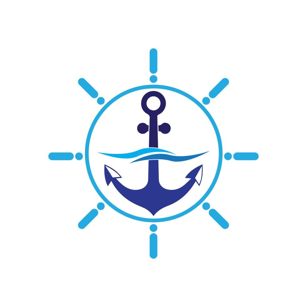 Anchor icon Logo Template vector illustration