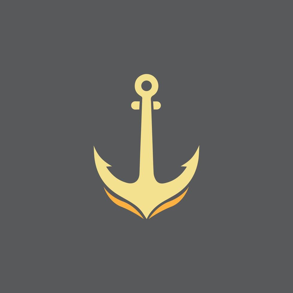 Anchor icon Logo Template vector illustration