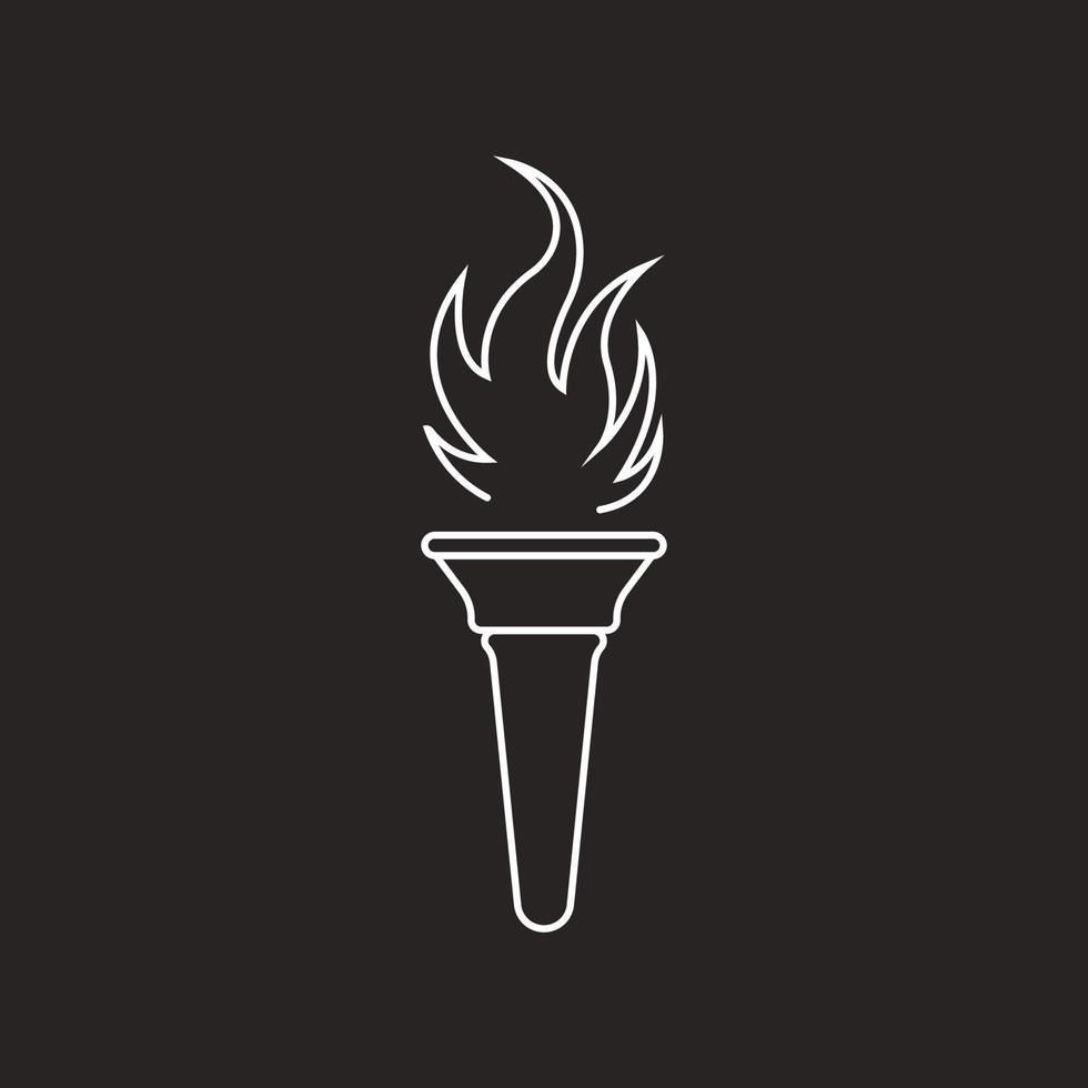 torch icon vector