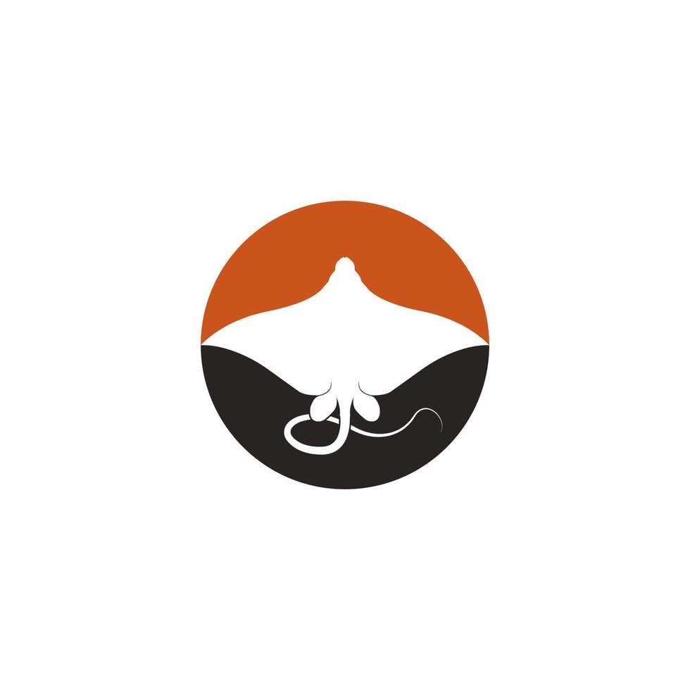 stingray logo vector illustration symbol design.