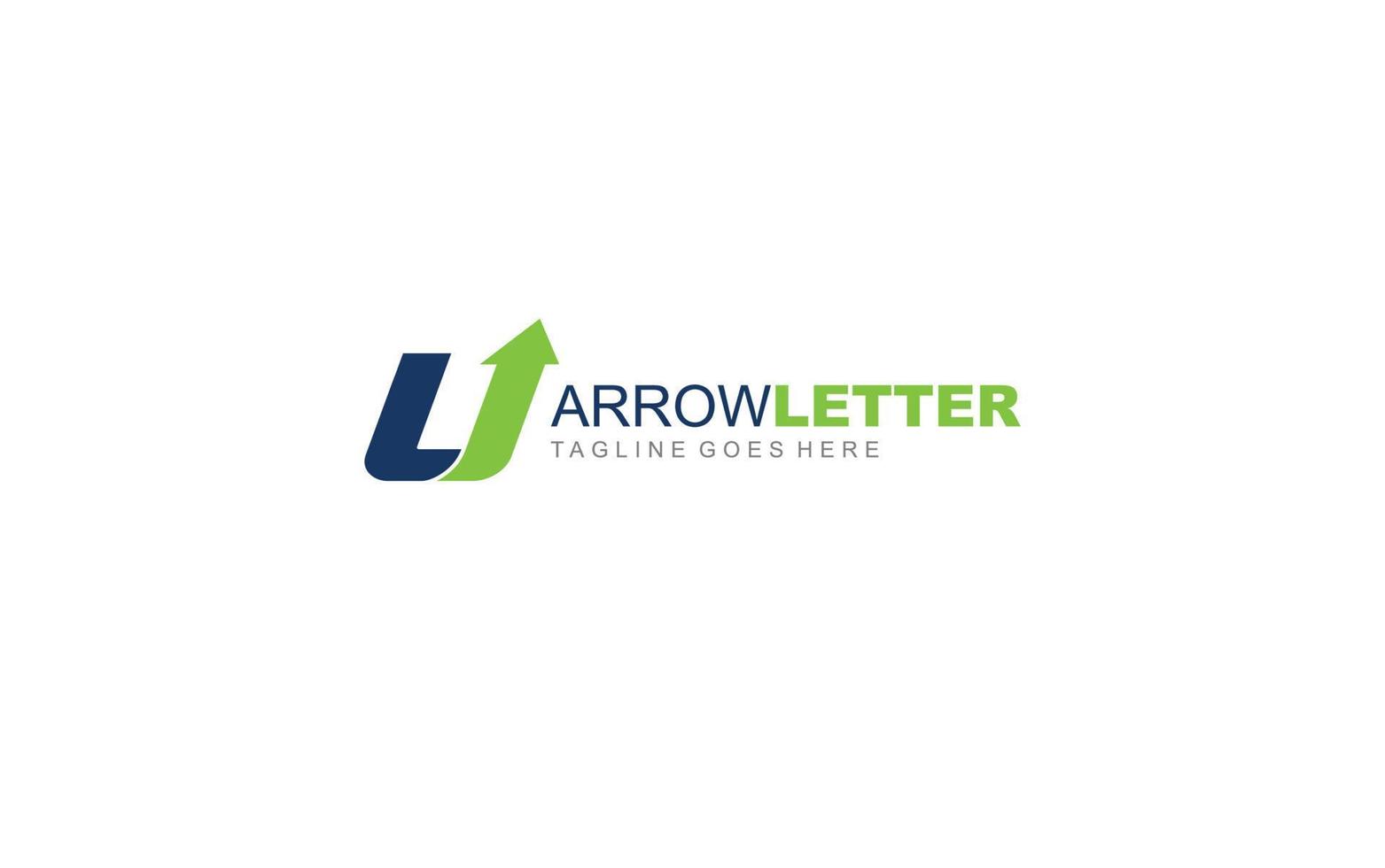 U logo business for branding company. arrow template vector illustration for your brand.