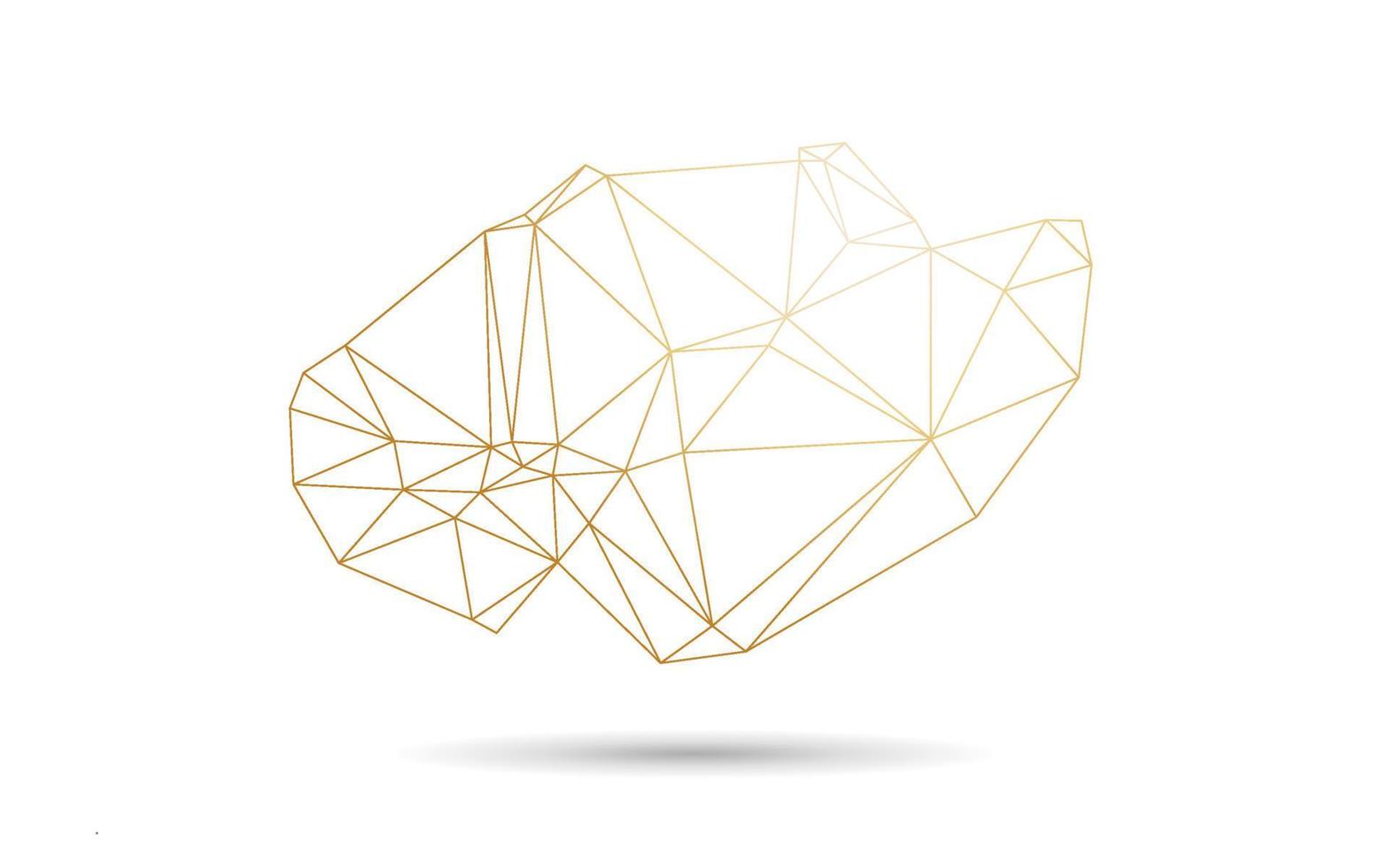 gold background, modern low poly lines effect with luxury gradient for backdrop. vector