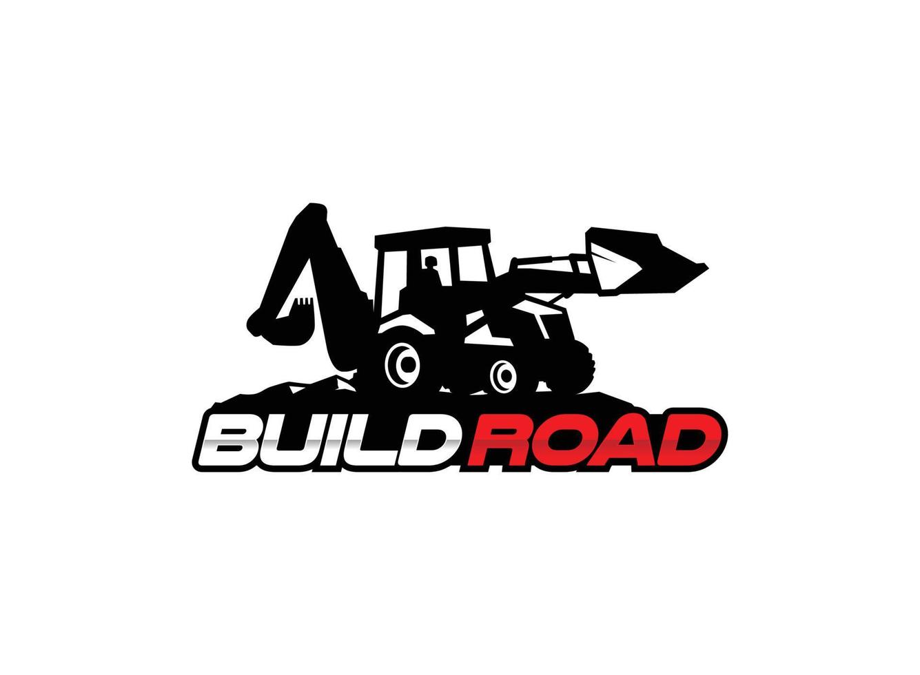 Backhoe and Excavator logo vector for construction company. Heavy equipment template vector illustration for your brand.