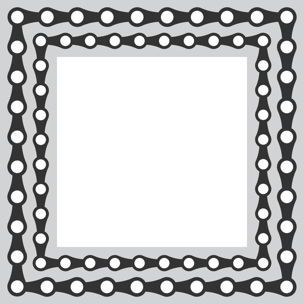 chain photo frame template vector