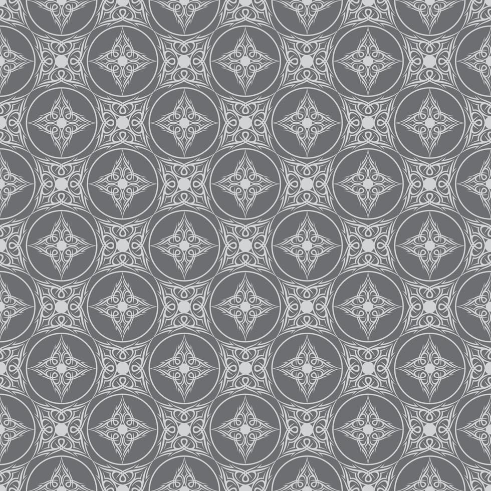 floral star tribal seamless pattern vector