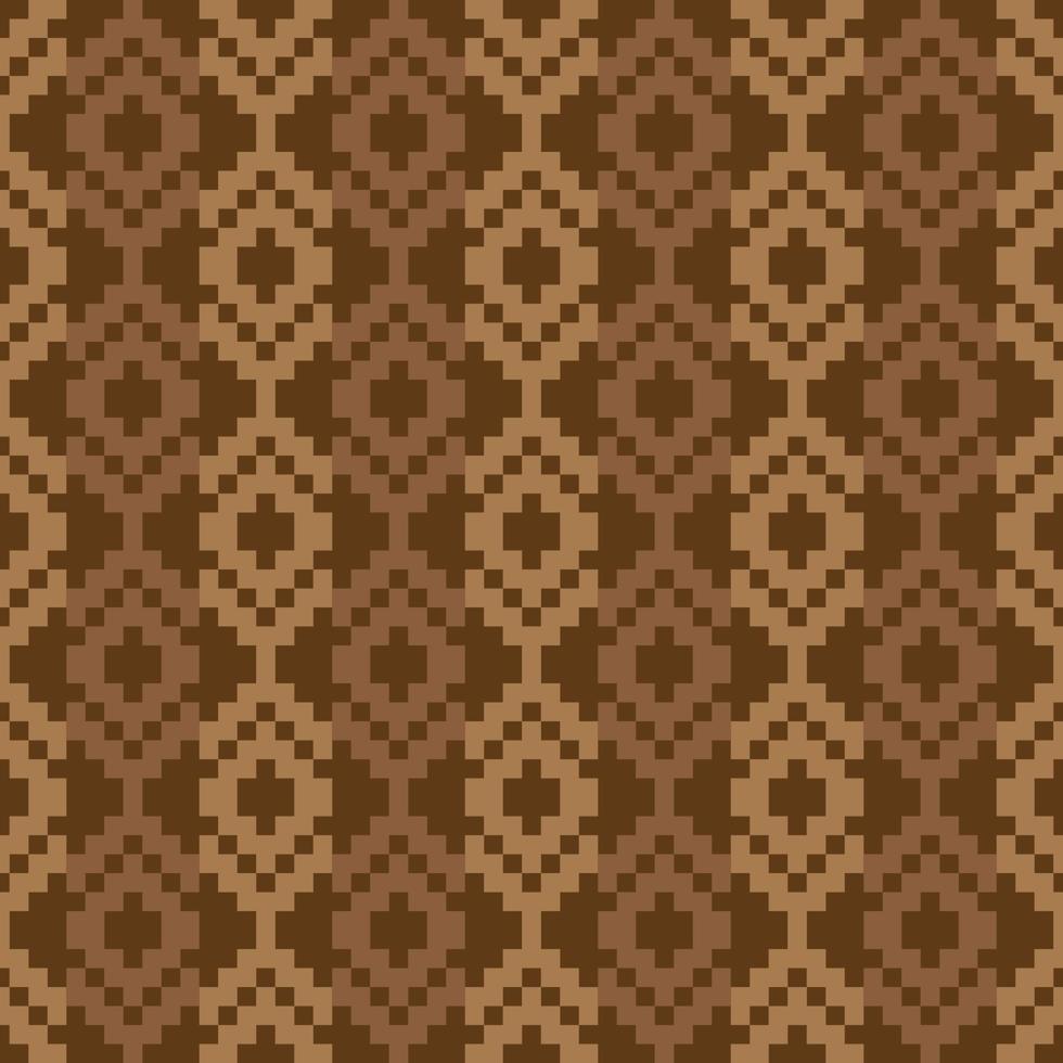 batik pixel art seamless pattern template vector