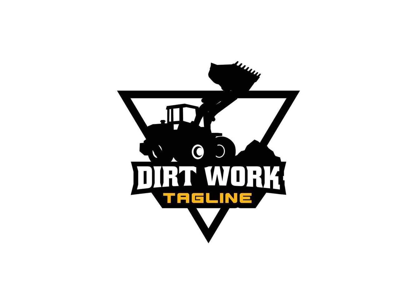 Loader logo vector for construction company. Heavy equipment template vector illustration for your brand.