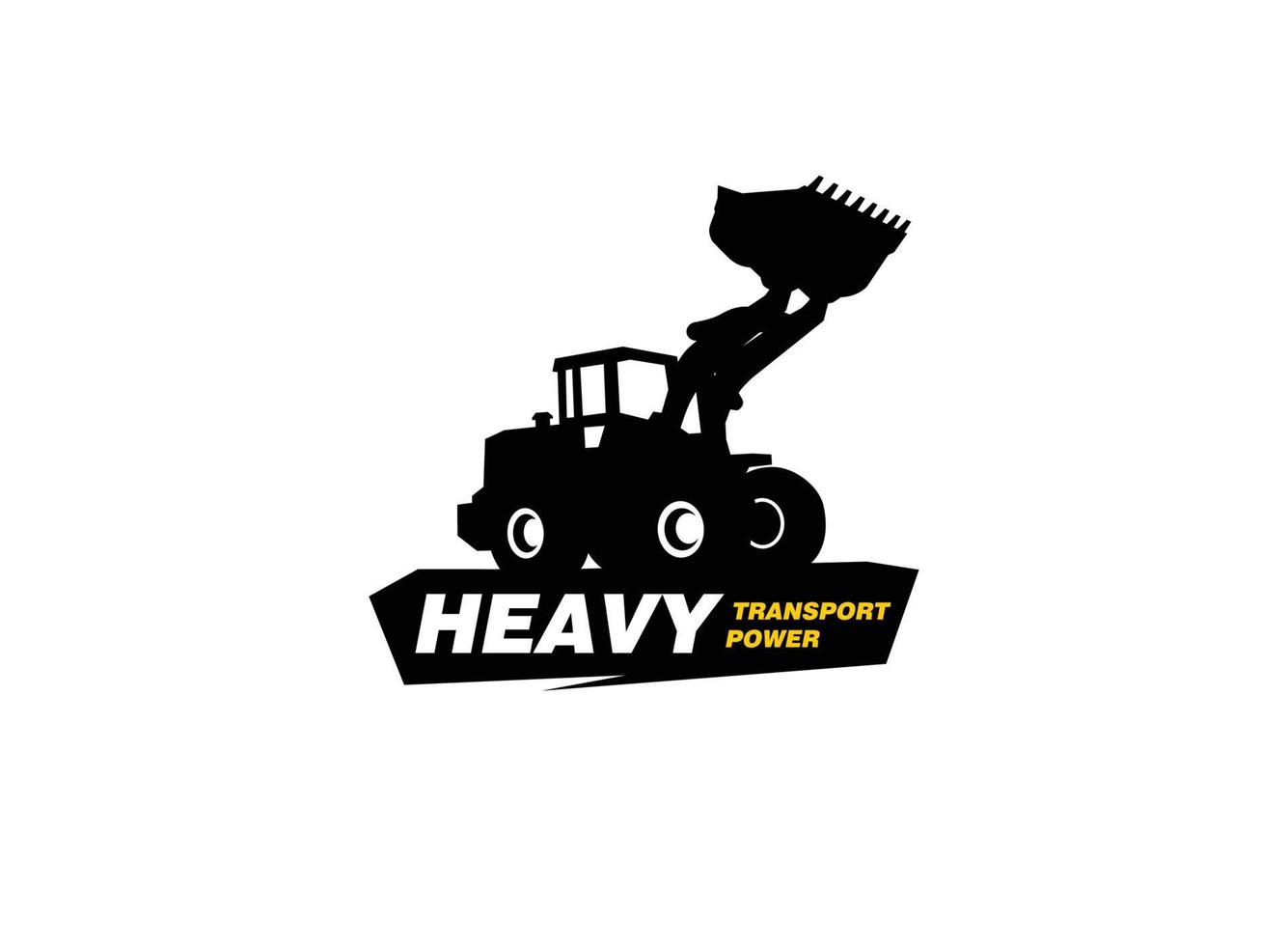 Loader logo vector for construction company. Heavy equipment template vector illustration for your brand.