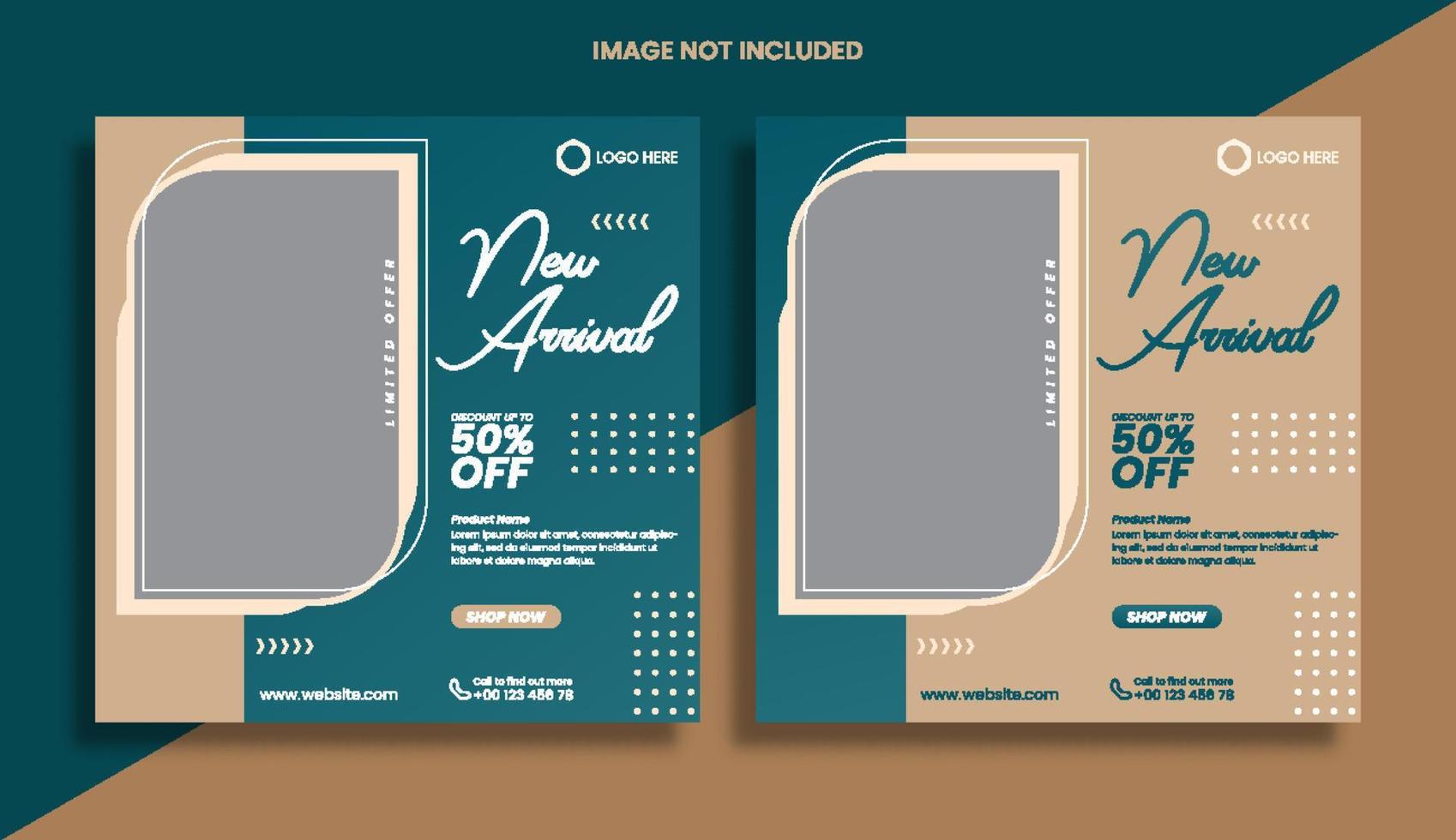 Modern fashion sale social media template vector