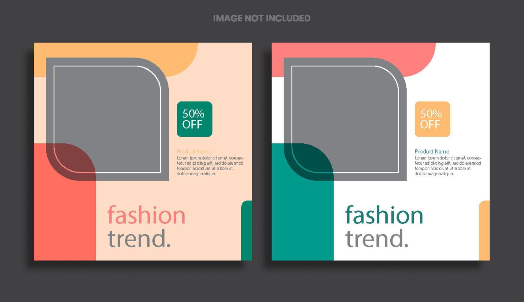 Modern fashion sale social media template vector