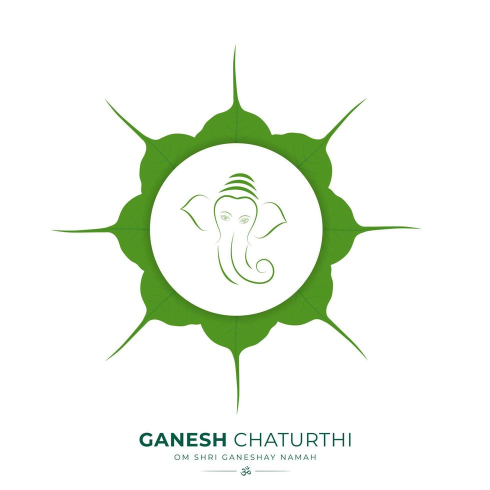 diseño ecológico de publicaciones en redes sociales de ganesh chaturthi vector