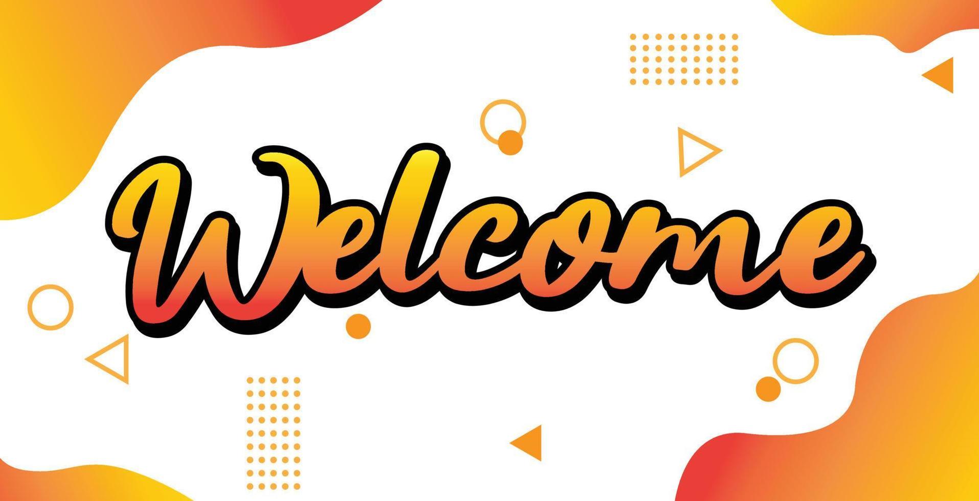 abstract welcome background vector design