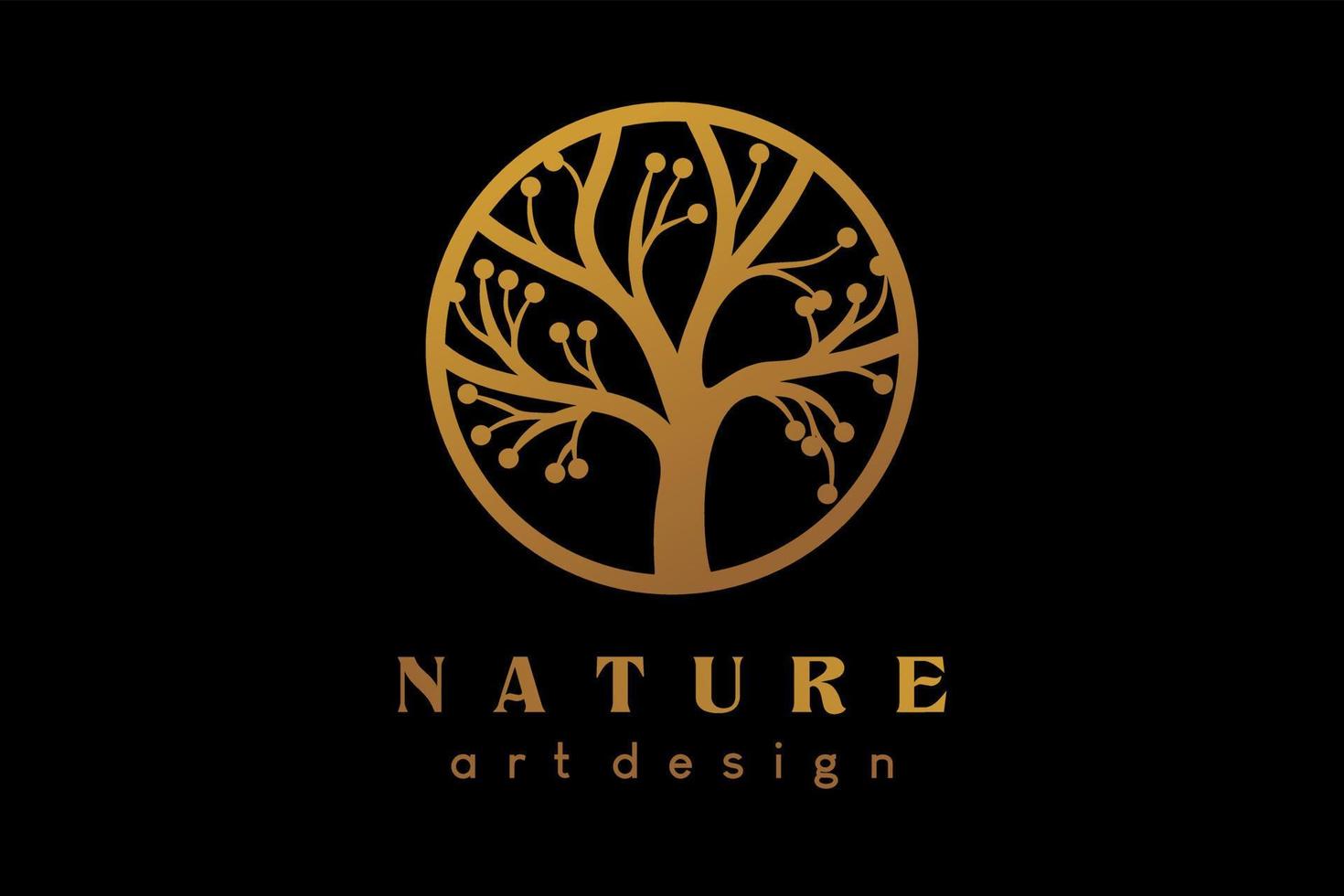 Tree logo design with creative concept vector