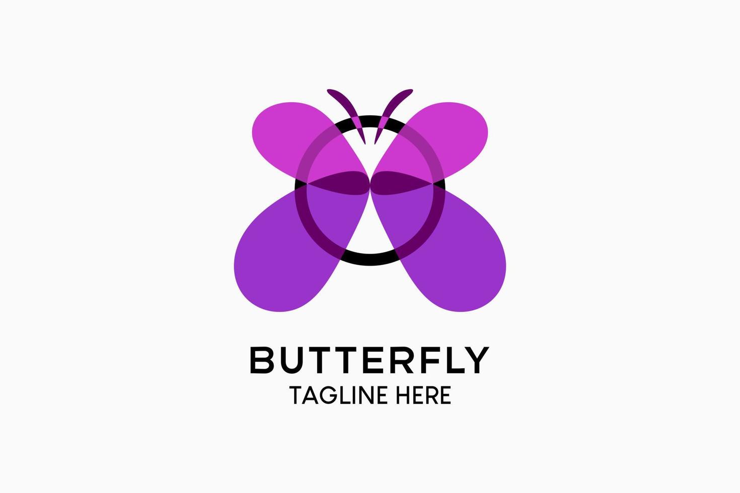 Butterfly logo design with creative and simple concept in creative. Modern vector illustration